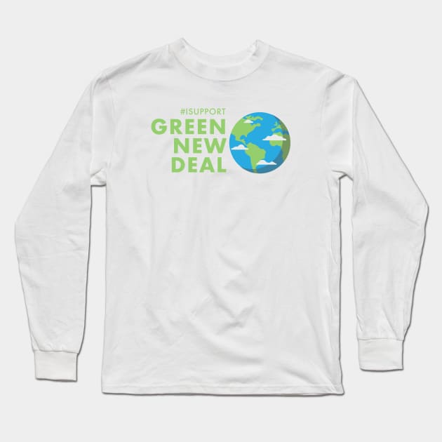 GREEN NEW DEAL Long Sleeve T-Shirt by brewok123